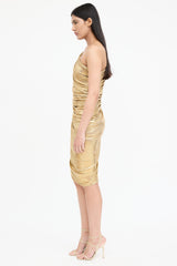 Norma Kamali Metallic Diana Mini Dress