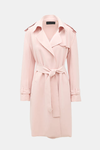 Norma Kamali Neoprene Trench Coat