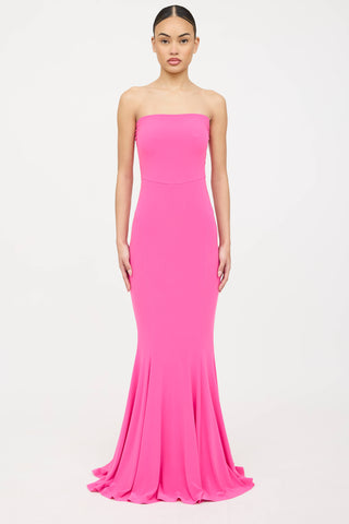 Norma Kamali Strapless Fishtail Dress