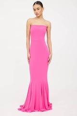 Norma Kamali Strapless Fishtail Dress