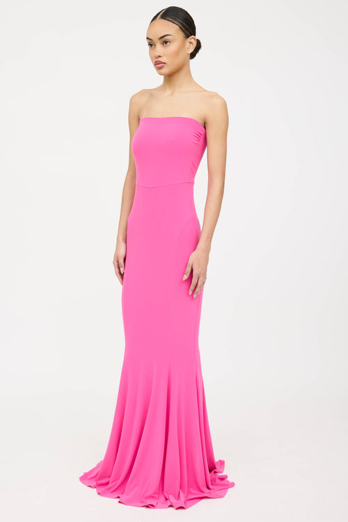 Norma Kamali Strapless Fishtail Dress