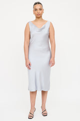 Norma Kamali Satin Cowl Dress