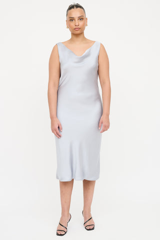 Norma Kamali Satin Cowl Dress