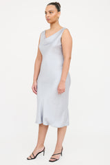 Norma Kamali Satin Cowl Dress