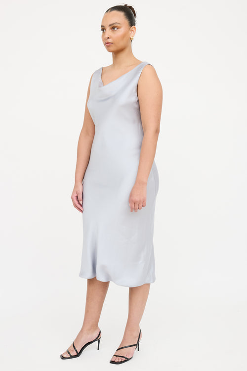 Norma Kamali Satin Cowl Dress