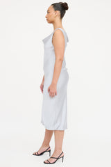 Norma Kamali Satin Cowl Dress