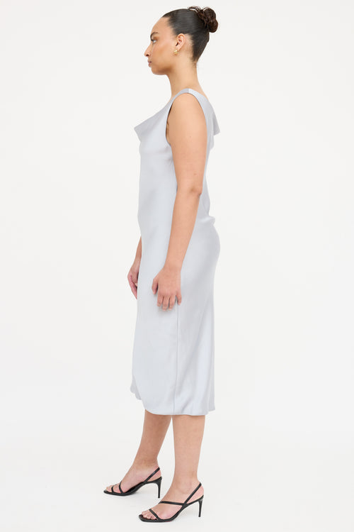 Norma Kamali Satin Cowl Dress