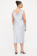 Norma Kamali Satin Cowl Dress