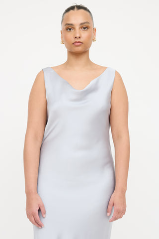 Norma Kamali Satin Cowl Dress