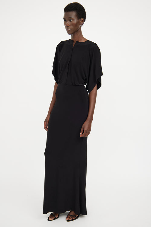 Norma Kamali Black Short Sleeve Dress