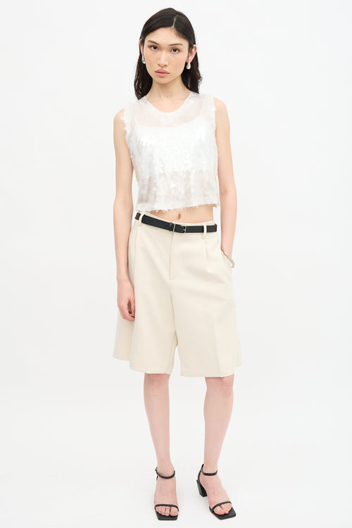 Norma Kamali Sequin Crop Top