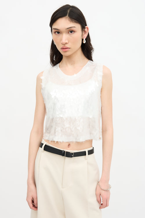 Norma Kamali Sequin Crop Top
