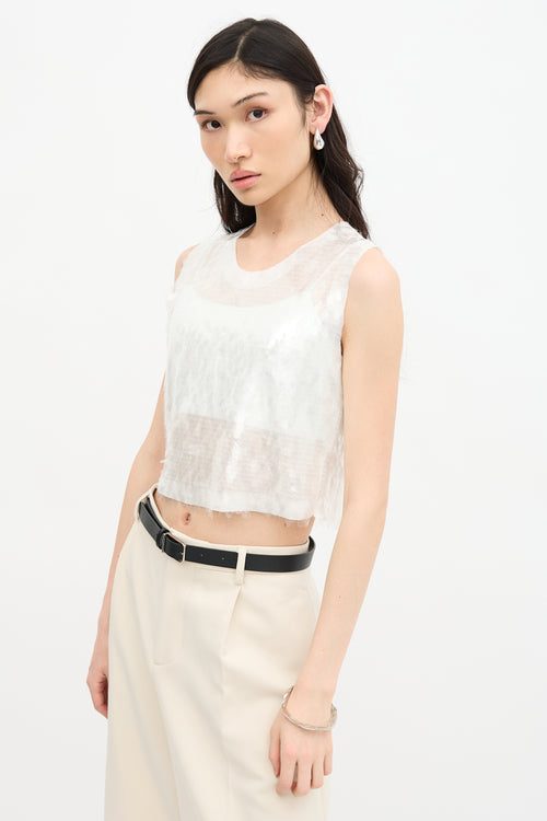 Norma Kamali Sequin Crop Top
