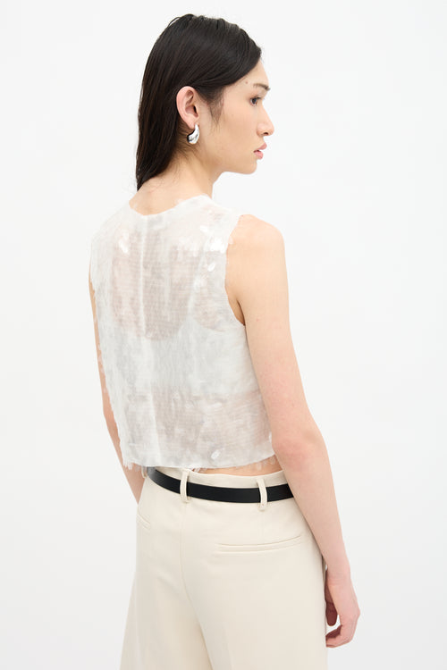 Norma Kamali Sequin Crop Top