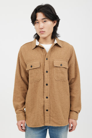 Norse Projects Brown Textured Wool Button Up Shirt