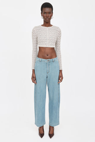 Alaïa Knit Cropped Cardigan