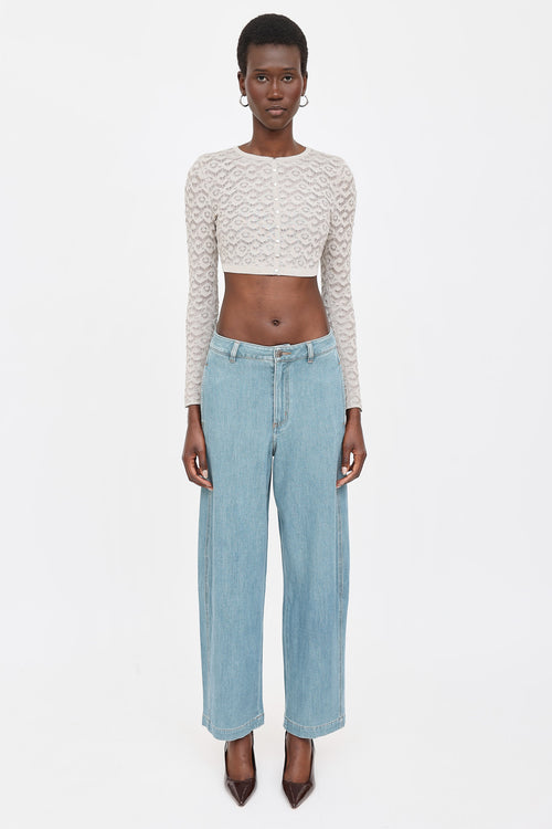 Alaïa Knit Cropped Cardigan
