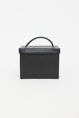 Chanel 1994 Large Leather Circle CC Vanity Case Bag