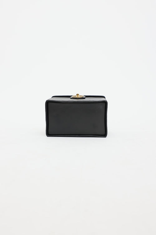 Chanel 1994 Large Leather Circle CC Vanity Case Bag