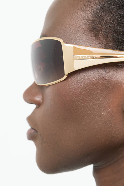 Prada SPR53H Rectangle Sunglasses