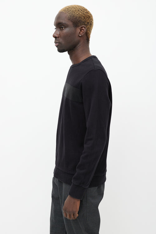 OAMC Black Panelled Sweatshirt