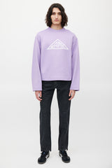 OAMC Purple & White Logo Neoprene Sweatshirt