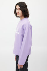 OAMC Purple & White Logo Neoprene Sweatshirt