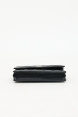 Chanel 2012 Quilted Caviar Wallet On Chain Bag