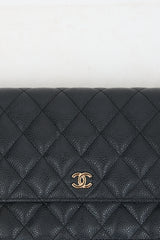 Chanel 2012 Quilted Caviar Wallet On Chain Bag