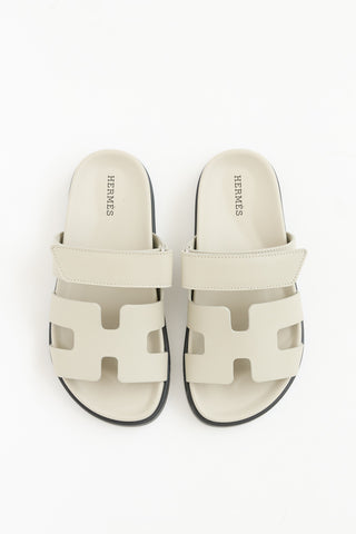 Hermès Beige Esquisse leather Chypre Sandal