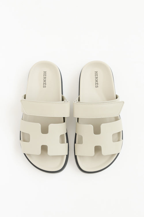 Hermès Beige Esquisse leather Chypre Sandal