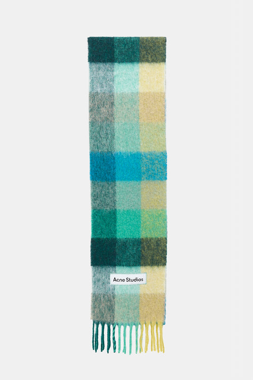 Acne Studios Wool & Mohair Checkered Scarf