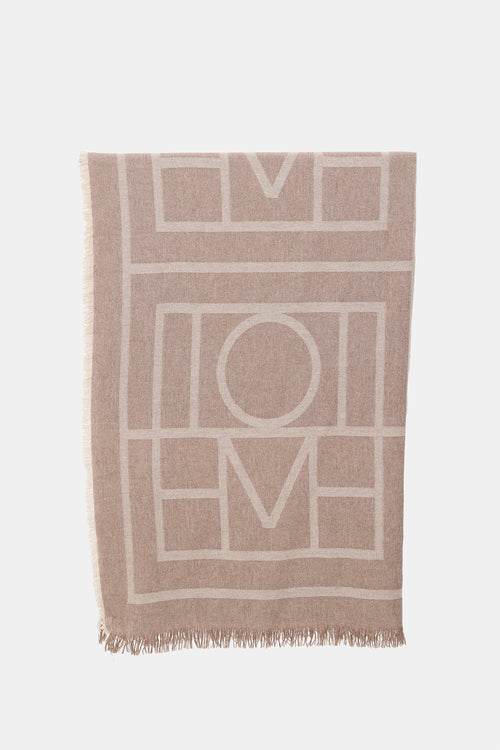 Toteme Cashmere & Wool Monogram Scarf