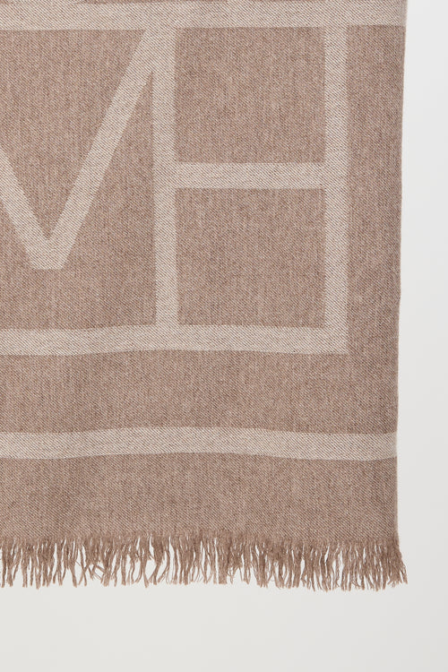 Toteme Cashmere & Wool Monogram Scarf