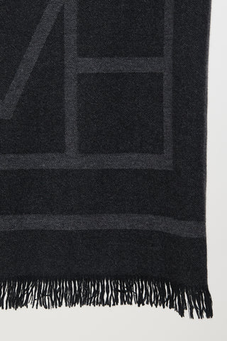 Toteme Cashmere & Wool Monogram Scarf