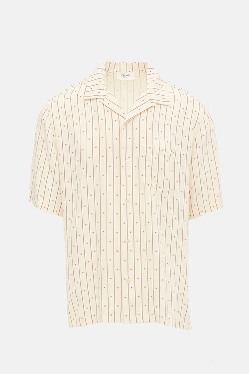 Celine Triomphe Camp Collar Shirt