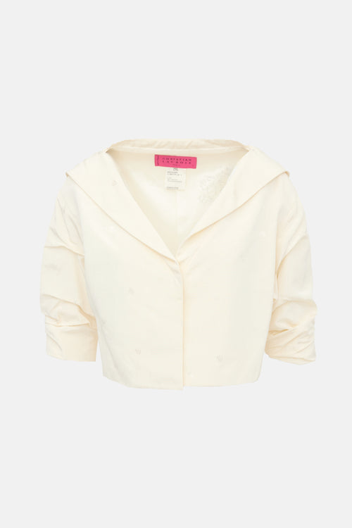 Christian Lacroix Vintage Moiré Faille Jacket