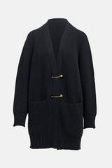 Versace Oversized Ribbed Knit Cardigan