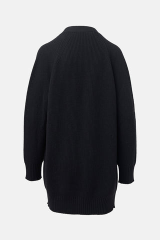Versace Oversized Ribbed Knit Cardigan