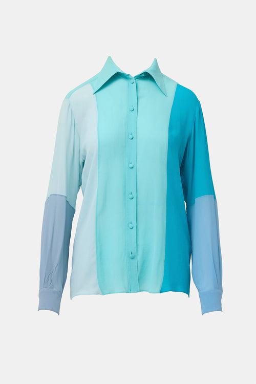 Dolce & Gabbana Silk Colour Block Shirt