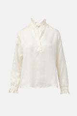 Nili Lotan Silk Satin Jacquard Blouse