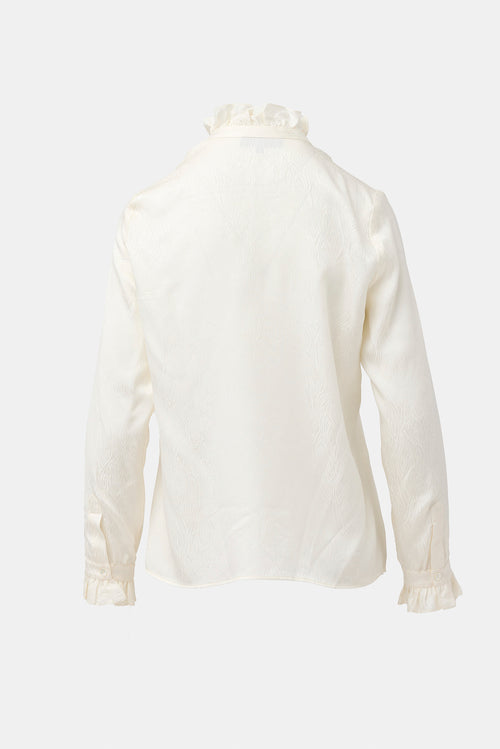 Nili Lotan Silk Satin Jacquard Blouse