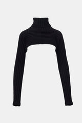Birgitte Herskind Cropped Ribbed Knit Sweater