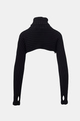 Birgitte Herskind Cropped Ribbed Knit Sweater