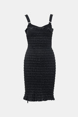 Proenza Schouler Leather Shirred Mini Dress