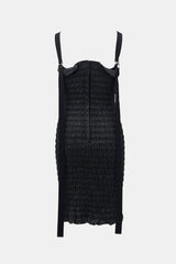Proenza Schouler Leather Shirred Mini Dress
