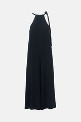 The Row Crepe Halter Japron Jumpsuit