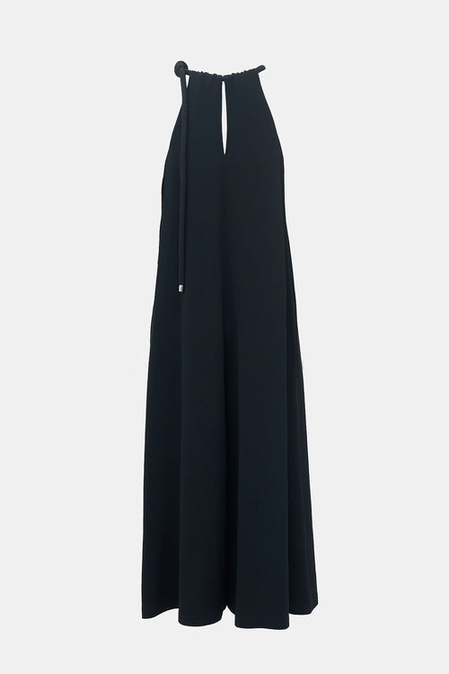 The Row Crepe Halter Japron Jumpsuit