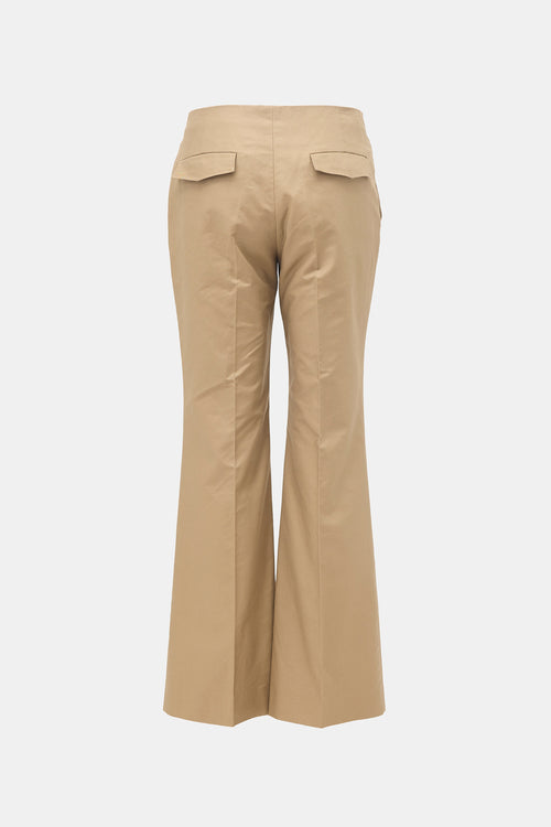 The Row Gabardine Flared Leg Trouser