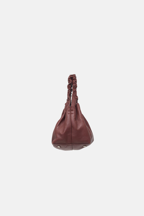 The Row Leather Small Double Circle Bag